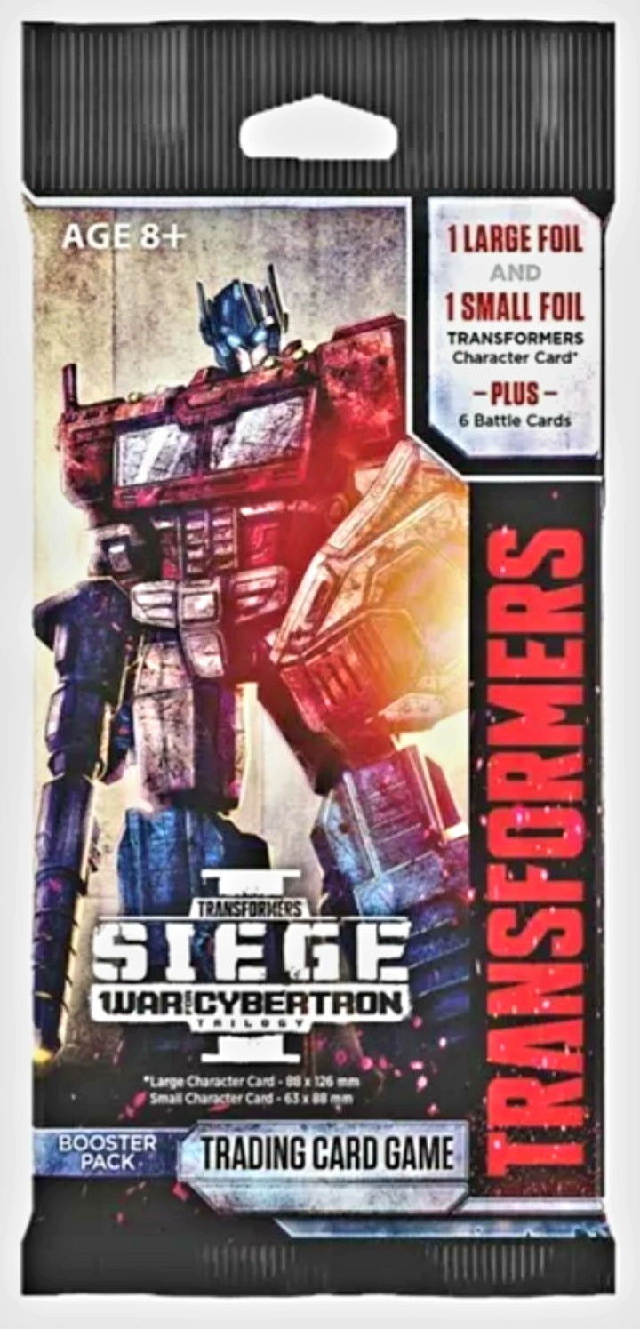 Transformers TCG Booster Pack: SIEGE I - TWO FOILS PER PACK - Plus 6 Battle Cards