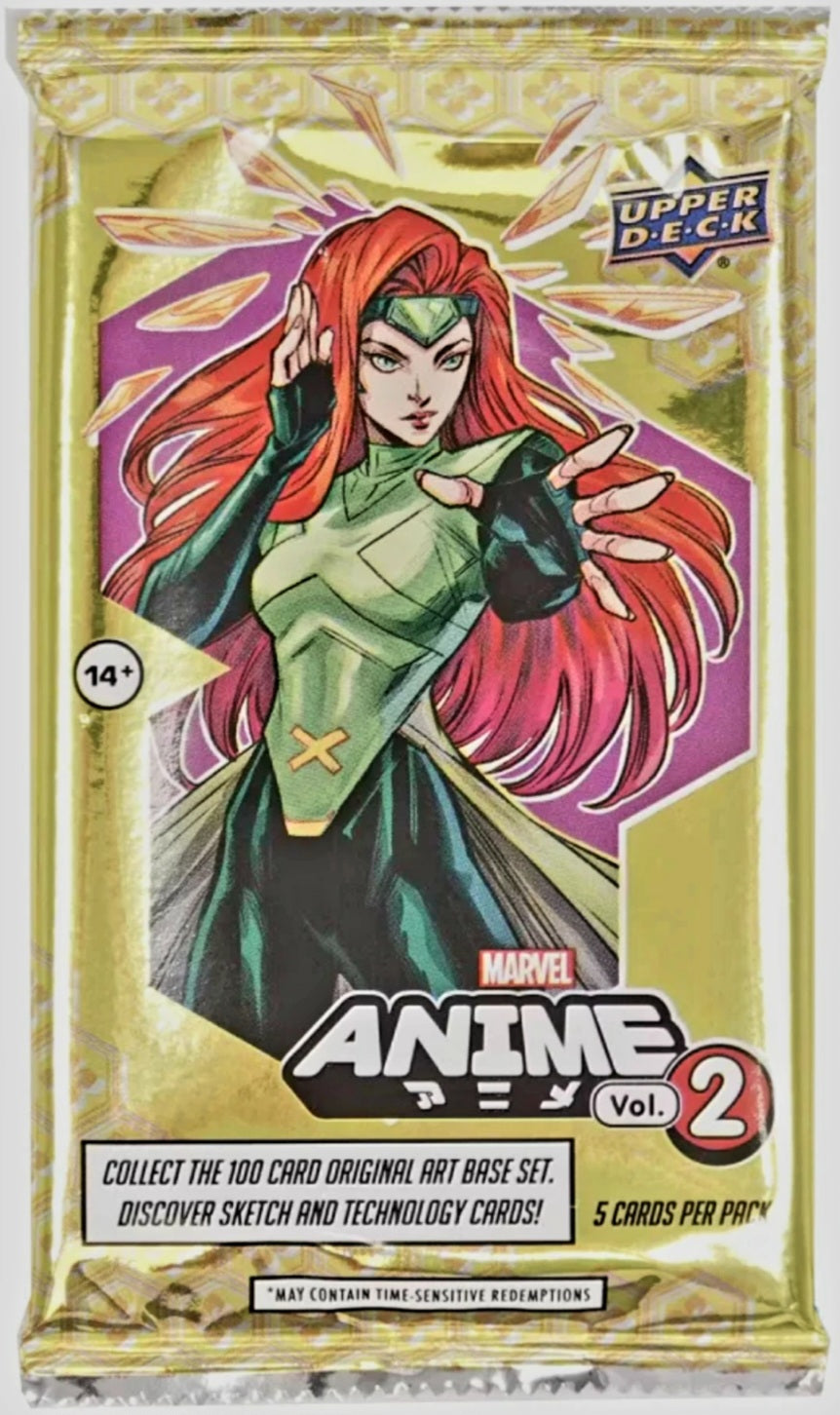 Upper Deck Marvel Trading Cards: MARVEL ANIME VOL 2- 5 Cards Per Pack