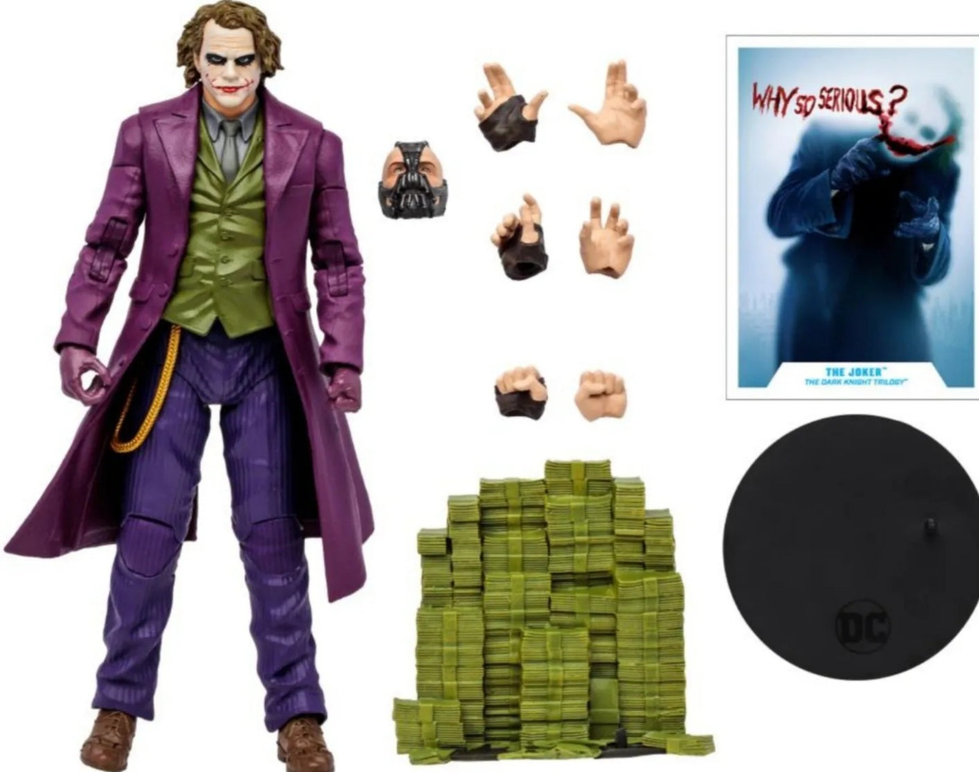 McFarlane Dark Knight Trilogy Bane BAF: THE JOKER 7inch Action Figure