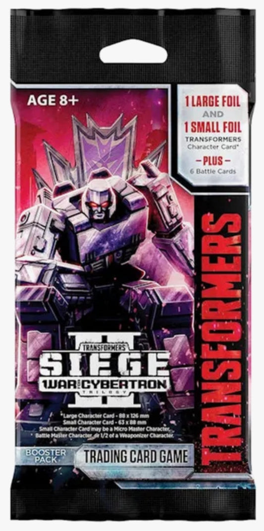 Transformers TCG Booster Pack: SIEGE II - TWO FOILS PER PACK - Plus 6 Battle Cards
