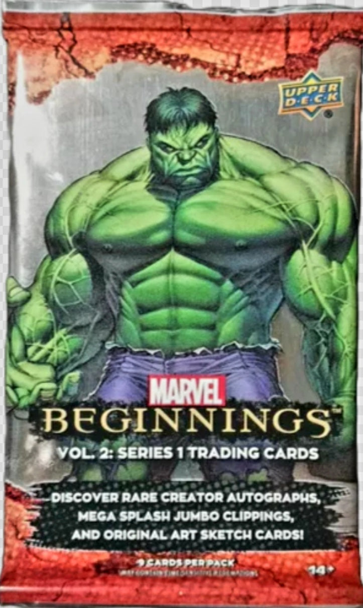 Upper Deck Marvel Trading Cards: MARVEL BEGINNINGS VOL 2 Series 1- 9 Cards Per Pack