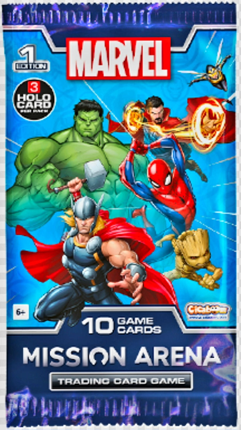 Cicaboom Marvel TCG BOOSTER: MARVEL MISSION ARENA - 10 Cards Per Pack