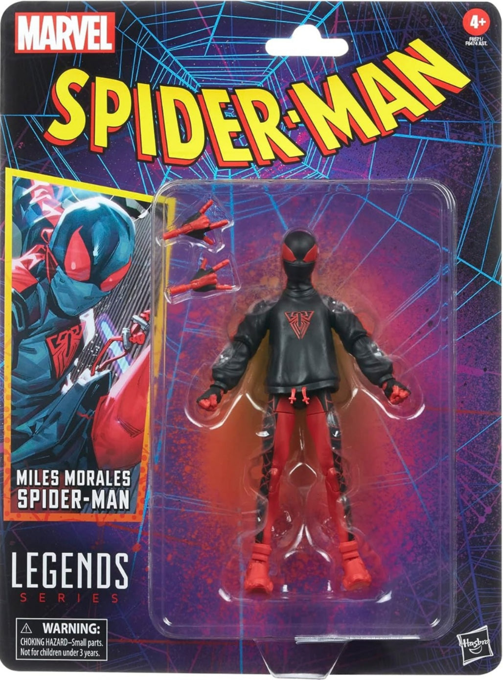 Hasbro Marvel Legends Retro: SPIDER-MAN MILES MORALES 6inch Action Figure